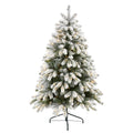 5' Flckd South Carolina Xmas Tree w/300 Lights & 621 Tips by Nearly Natural