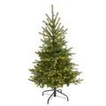 4' North Carolina Spruce Xmas Tree w/100 LEDs & 207 Tips by Nearly Natural