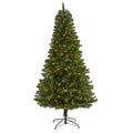 7.5' Virginia Fir Xmas Tree w/450 Lights and 979 Tips by Nearly Natural