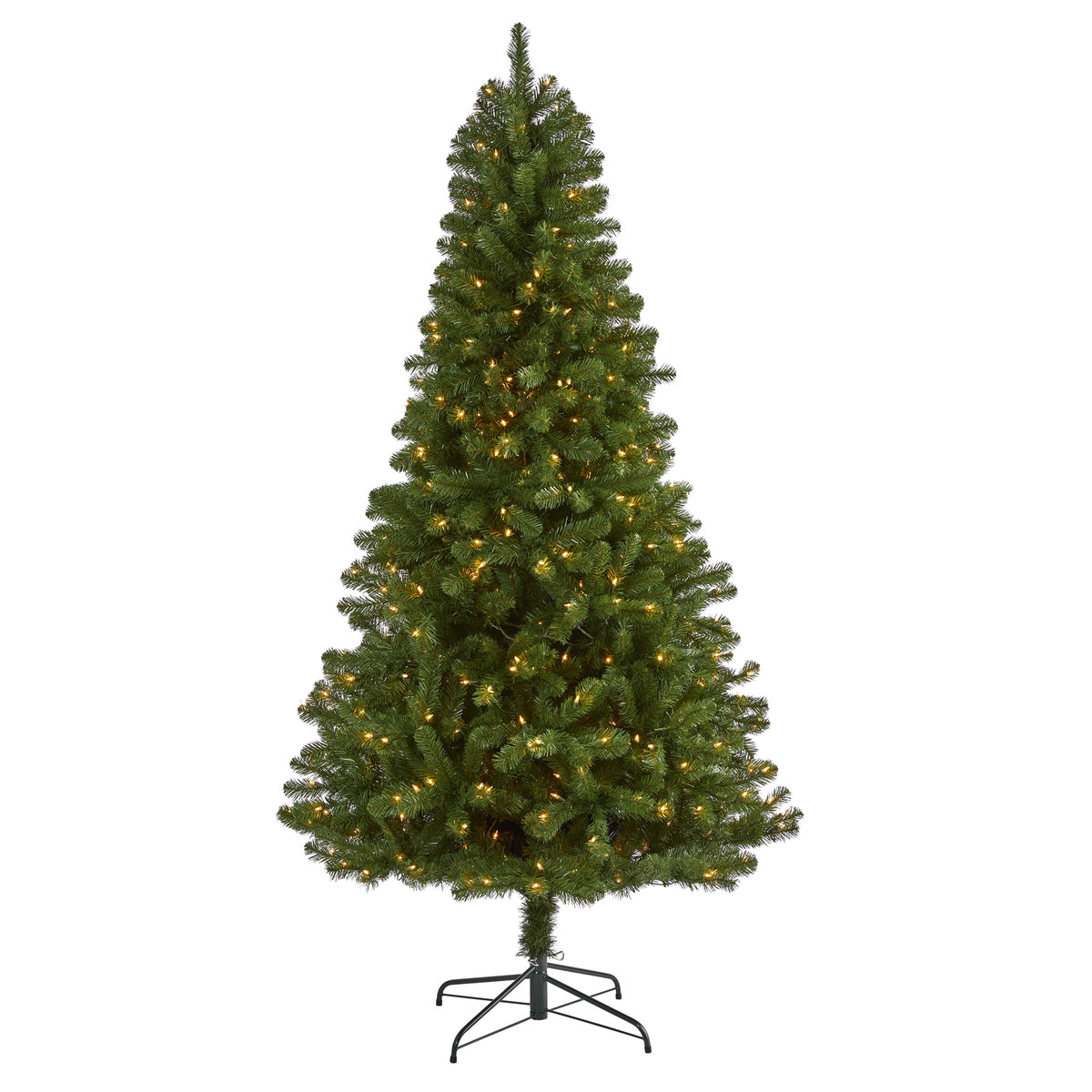 7.5' Virginia Fir Xmas Tree w/450 Lights and 979 Tips by Nearly Natural