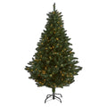 6' Northern Rocky Spruce Xmas Tree w/300 Lights & 838 Tips by Nearly Natural