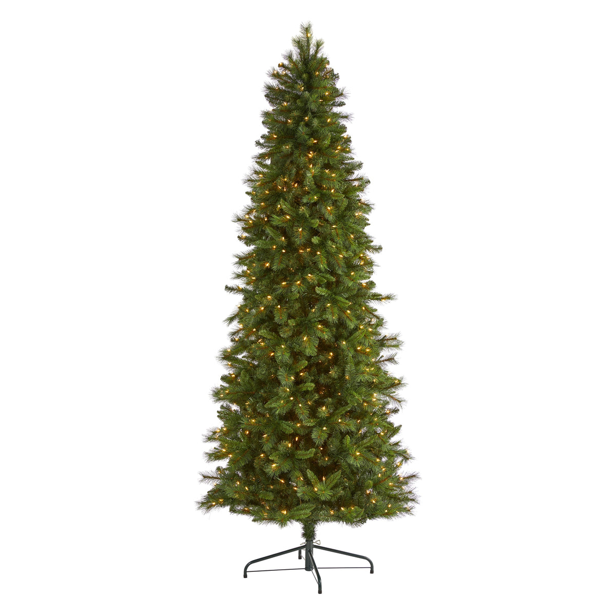 9' SL West Virginia Pine Xmas Tree w/600 Lights and 1359 Tps by Nearly Natural