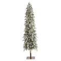 7.5' Flkd Wshtn Alpine Xmas Tree w/350 LED lights & 877 Tips by Nearly Natural