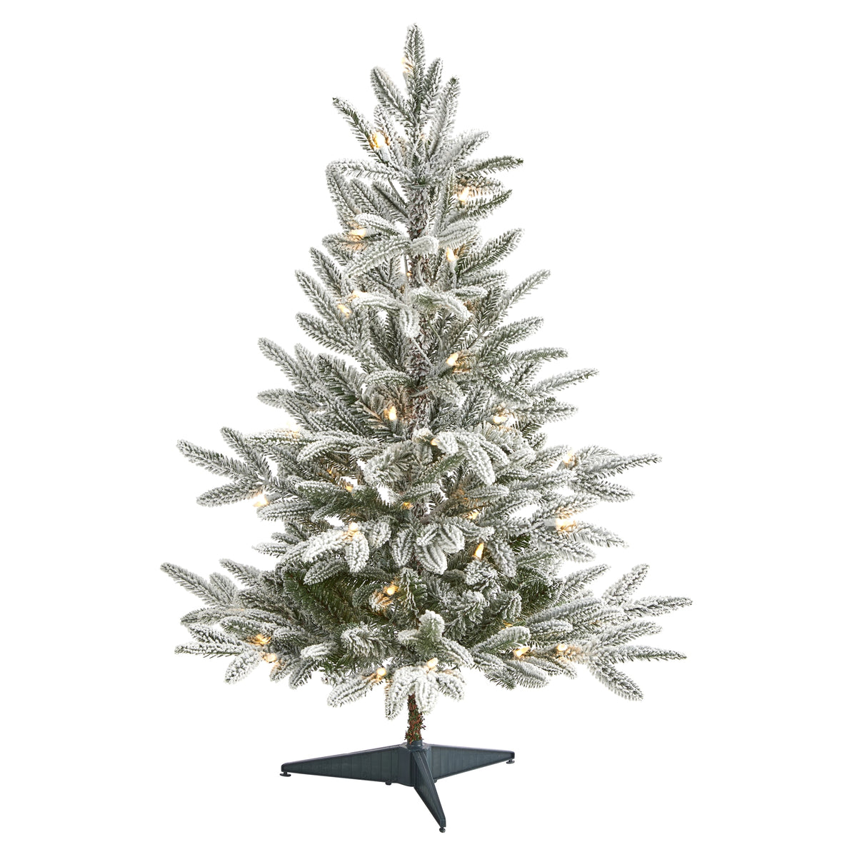 3' Flkd Manchester Spruce Xmas Tree w/50 Lights & 133 Tips by Nearly Natural