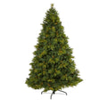 7.5' Carolina Pine Xmas Tree w/470 LEDs, 1895 Tips & Cones by Nearly Natural
