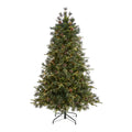 6' Snow Tipped Clermont Xmas Tree w/250 LEDs & 1242 Tips by Nearly Natural