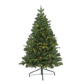 4' Grand Teton Flat Back Xmas Tree w/90 LEDs and 369 Tips by Nearly Natural