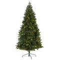 7' Grand Teton Flat Back Xmas Tree w/220 LEDs and 953 Tips by Nearly Natural