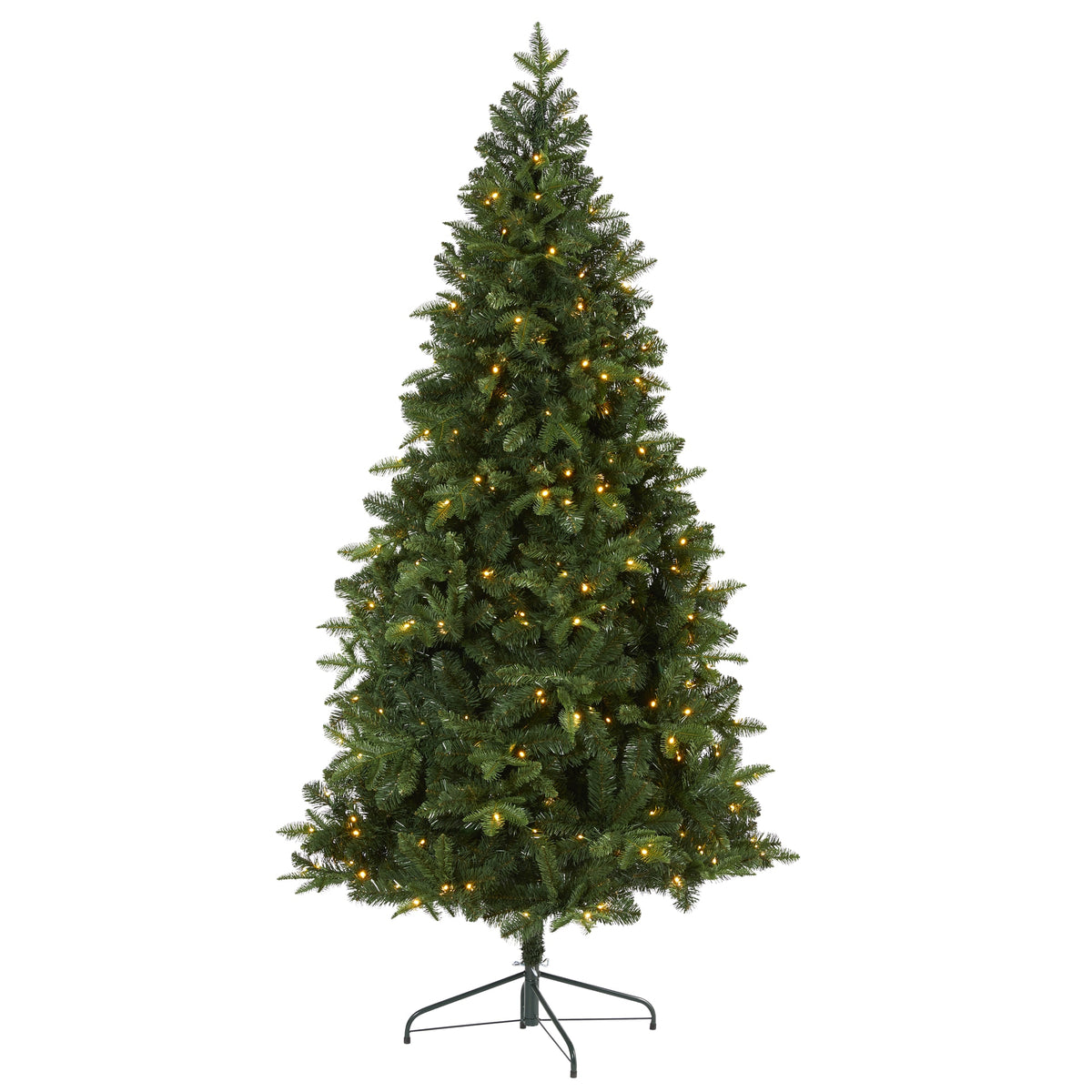 7' Grand Teton Flat Back Xmas Tree w/220 LEDs and 953 Tips by Nearly Natural