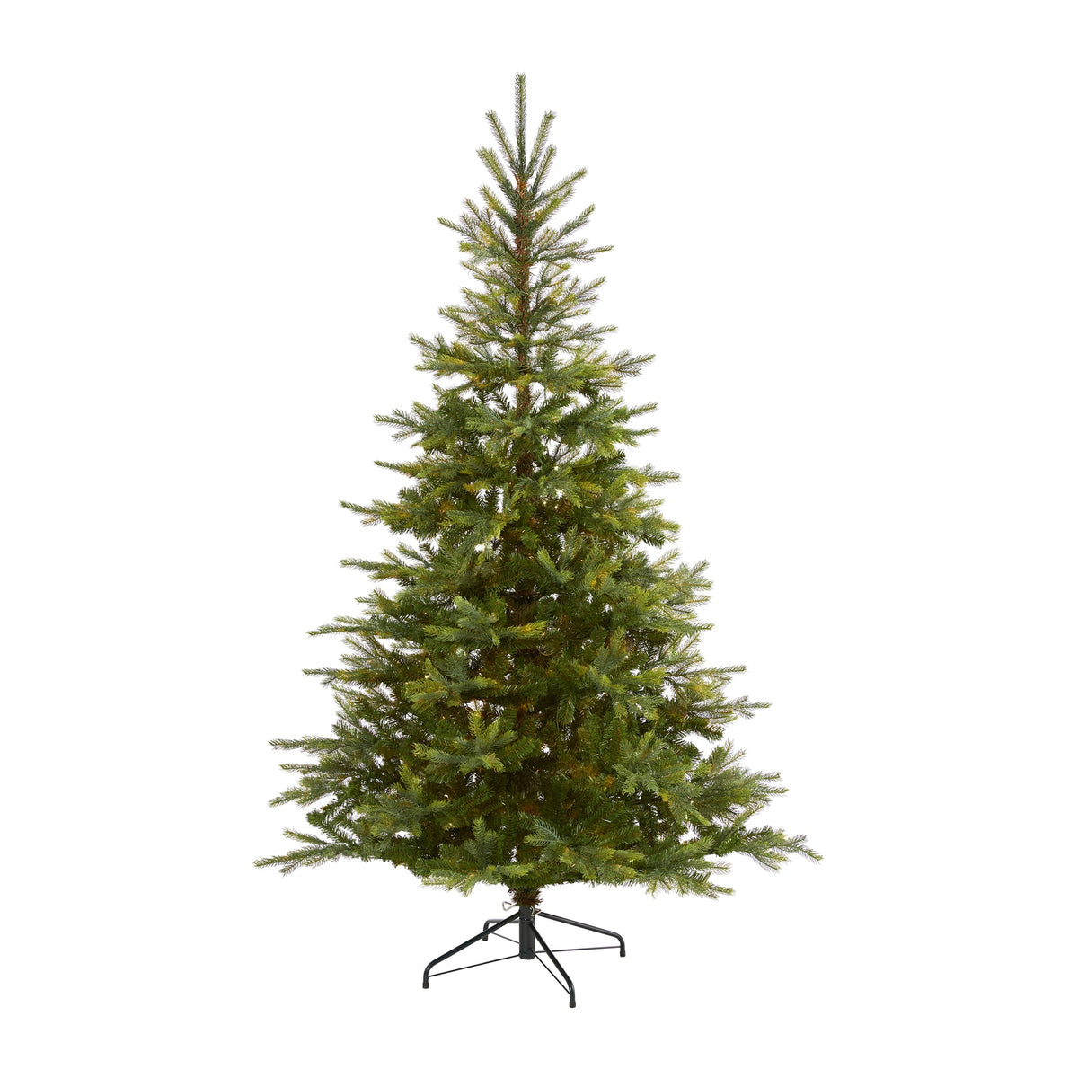 7' North Carolina Spruce Christmas Tree w/931 Tips by Nearly Natural