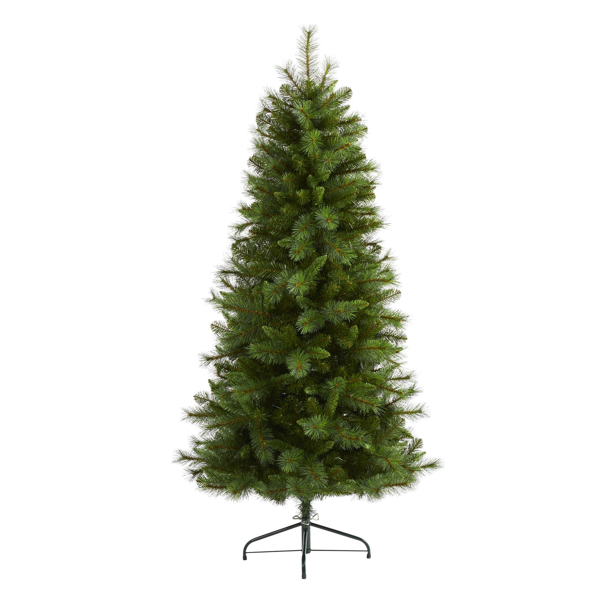 6' Slim West Virginia Mountain Pine Xmas Tree 629 Tips by Nearly Natural