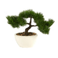 10" Cedar Bonsai Artificial Tree in Decorative Planter by Nearly Natural
