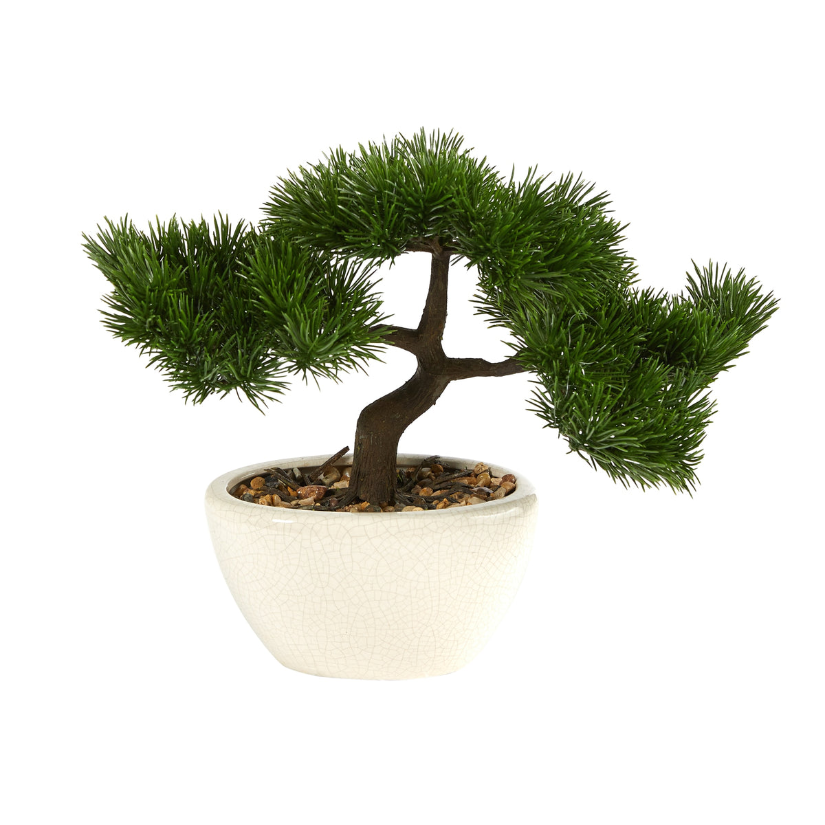 10" Cedar Bonsai Artificial Tree in Decorative Planter by Nearly Natural