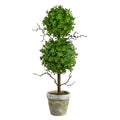 2' Eucalyptus Double Ball Topiary Artificial Tree by Nearly Natural