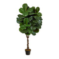 4.5' Fiddle Leaf Fig Artificial Tree (Indoor/Outdoor) by Nearly Natural