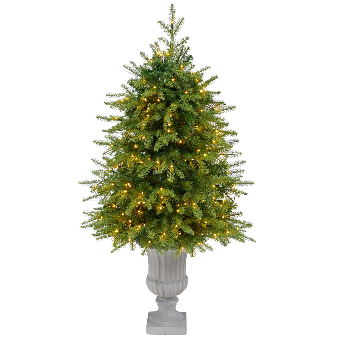 4.5' Vancouver Fir Christmas Tree with 250 LED in Planter by Nearly Natural