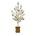 50" Olive Artificial Tree in Metal Planter by Nearly Natural