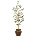 5.5' Olive Artificial Tree in Decorative Planter by Nearly Natural