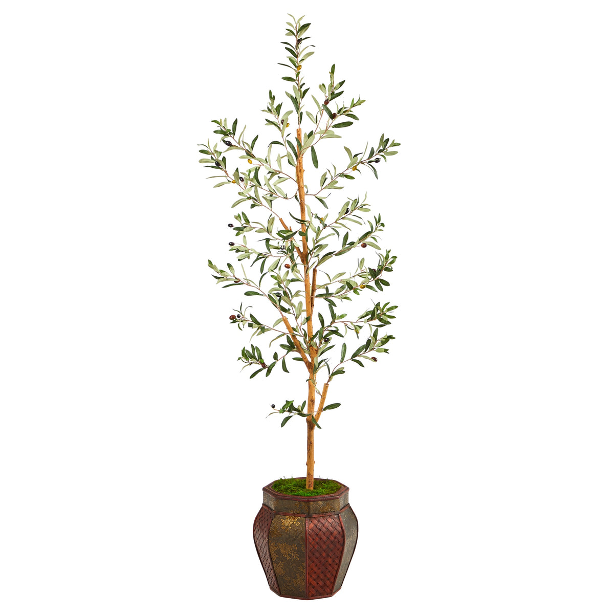 5.5' Olive Artificial Tree in Decorative Planter by Nearly Natural