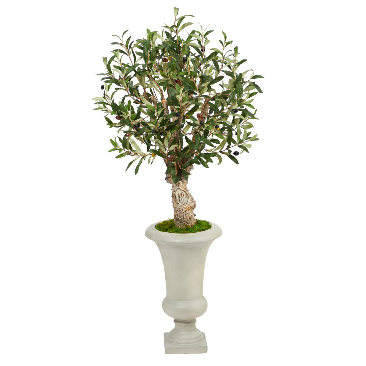 3.5' Olive Artificial Tree in Sand Colored Urn by Nearly Natural