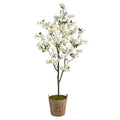 6' Cherry Blossom Tree in Farmhouse Planter by Nearly Natural
