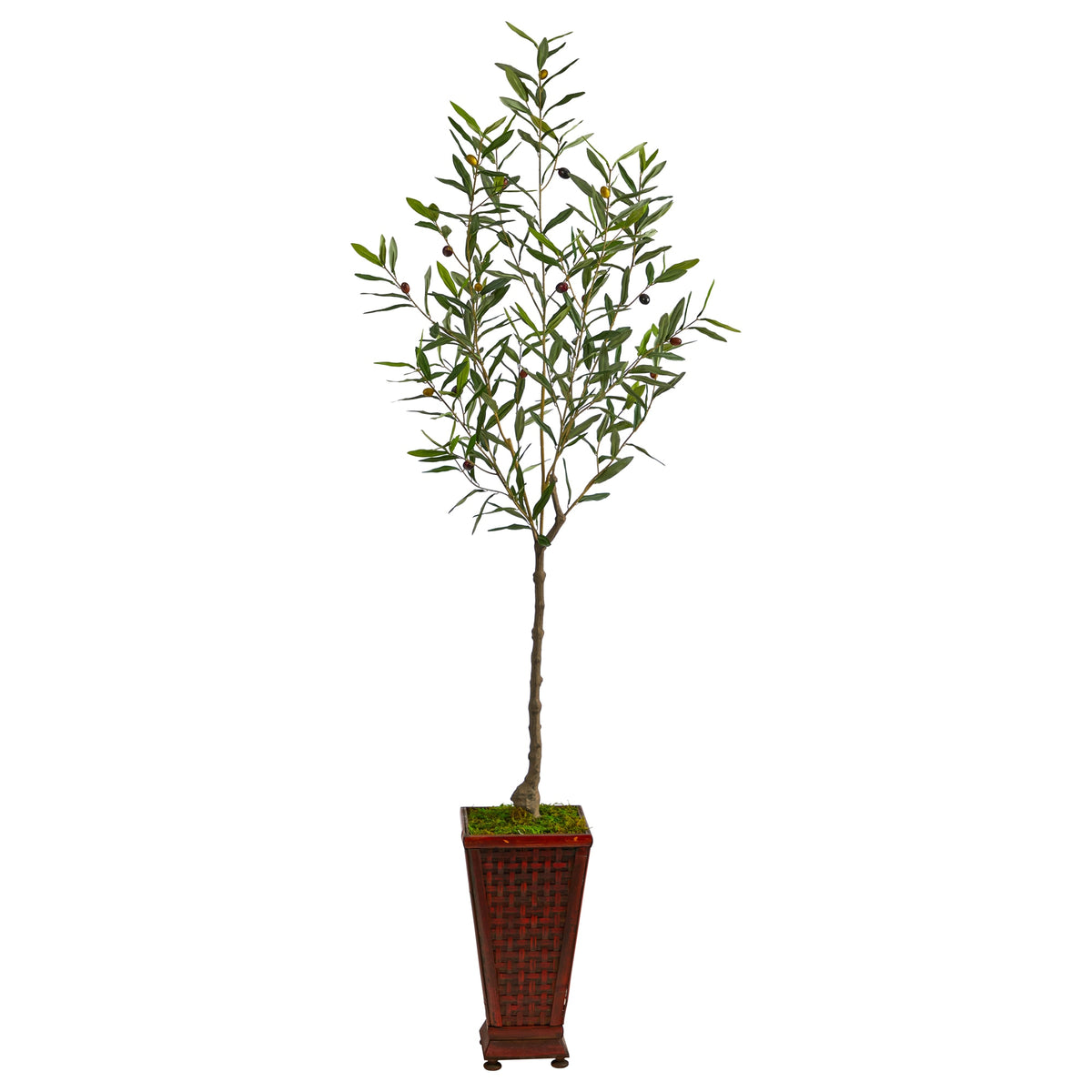 69" Olive Artificial Tree in Decorative Planter by Nearly Natural