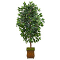 51" Ficus Artificial Tree in Metal Planter by Nearly Natural