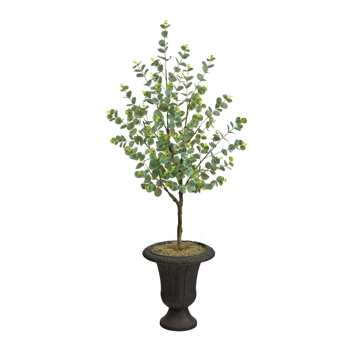 57" Eucalyptus Artificial Tree in Charcoal Urn by Nearly Natural