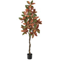 6' Fall Magnolia Artificial Tree by Nearly Natural