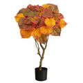 3' Autumn Umbrella Ficus Fall Tree by Nearly Natural