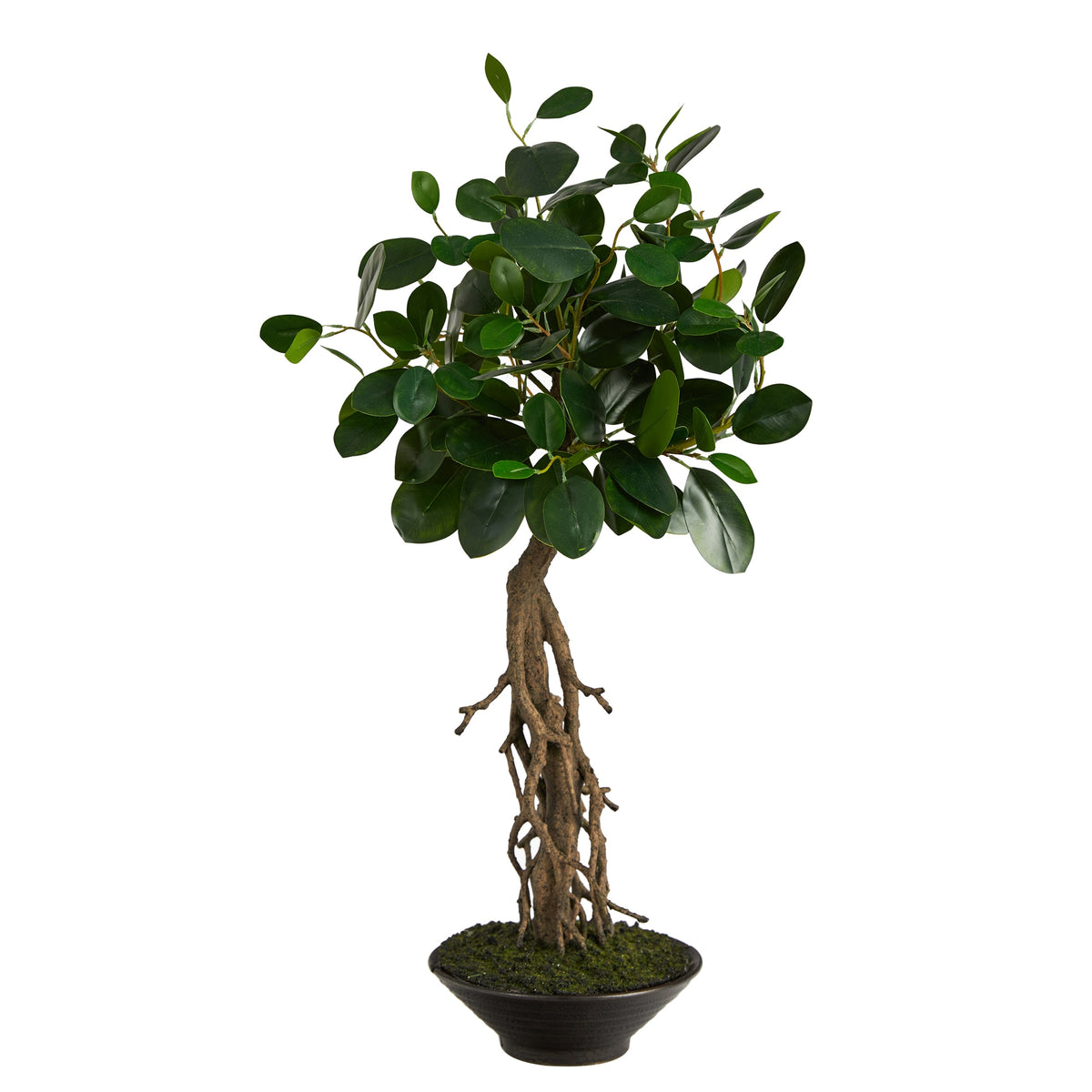 2' Ficus Bonsai Artificial Tree in Decorative Planter by Nearly Natural