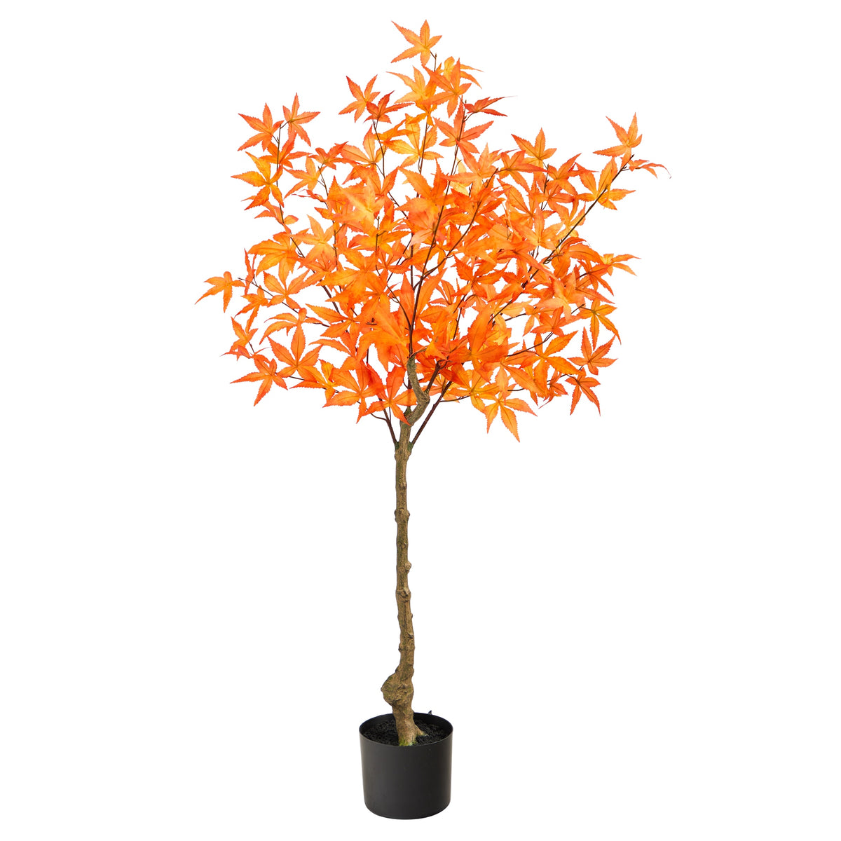 4' Autumn Maple Artificial Tree by Nearly Natural in Orange