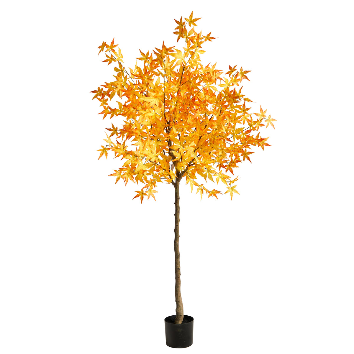 6' Autumn Maple Artificial Tree by Nearly Natural in Yellow