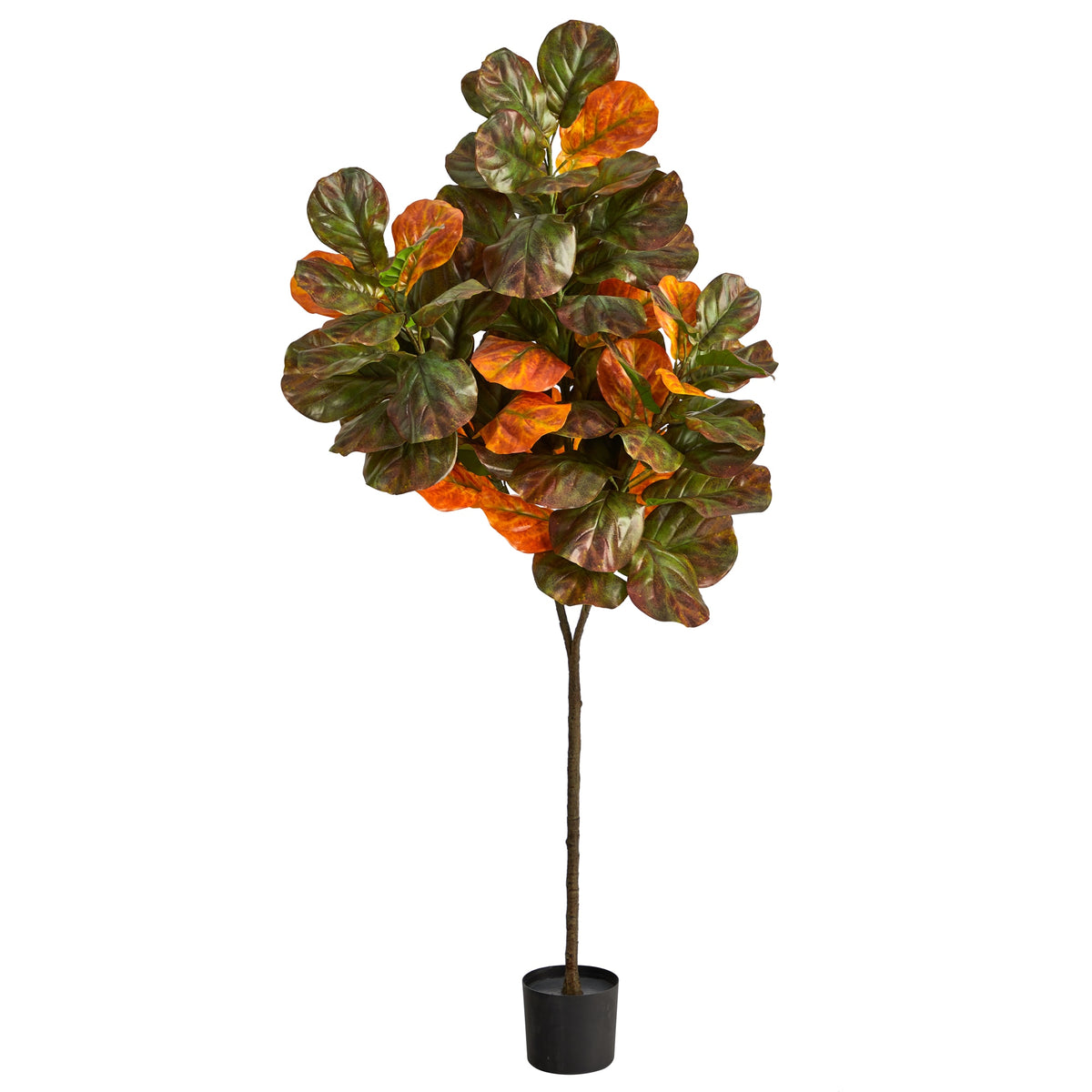 6' Autumn Fiddle Leaf Artificial Tree by Nearly Natural