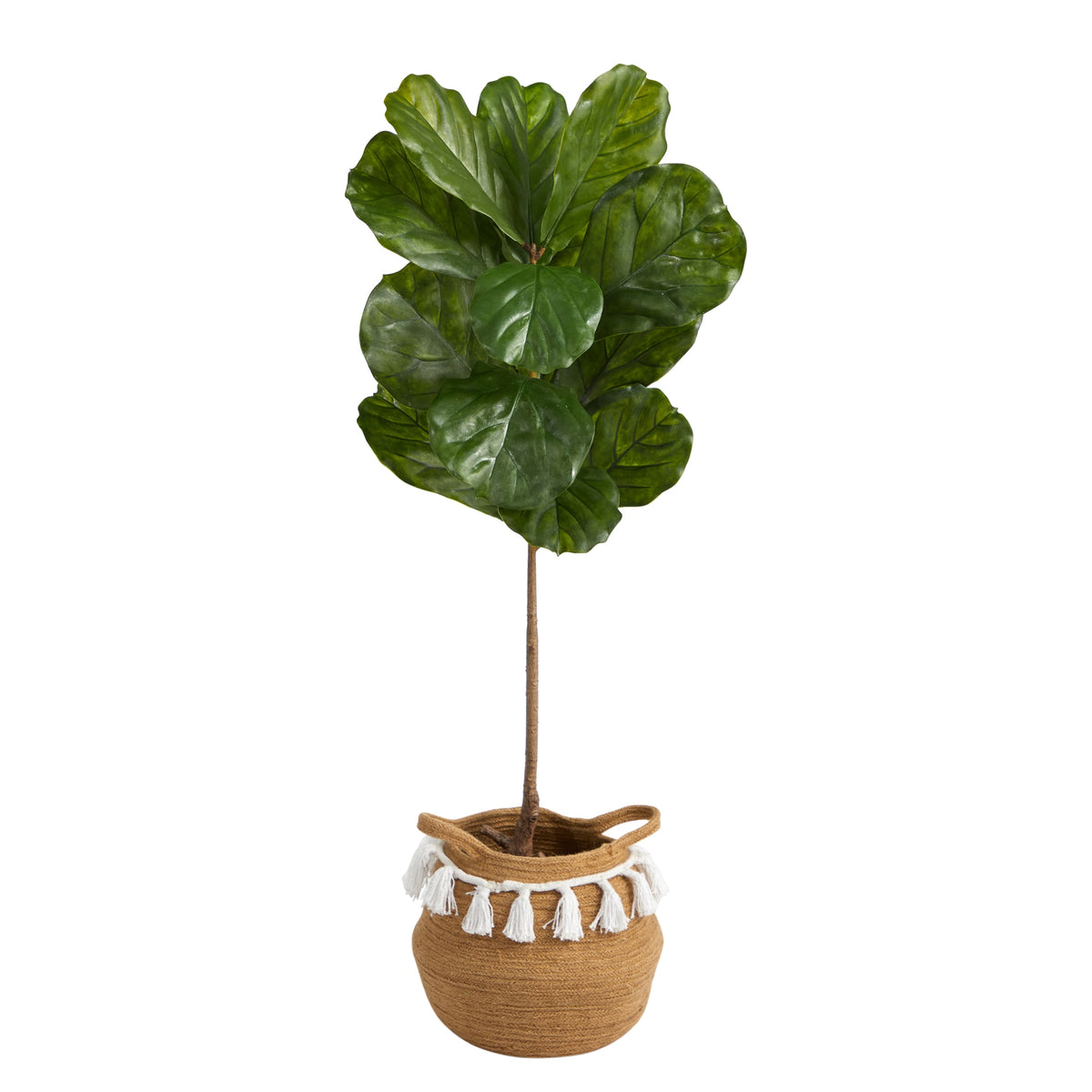 4' Fiddle Leaf Tree in Planter w/Tassel UV (Indoor/Outdoor) by Nearly Natural