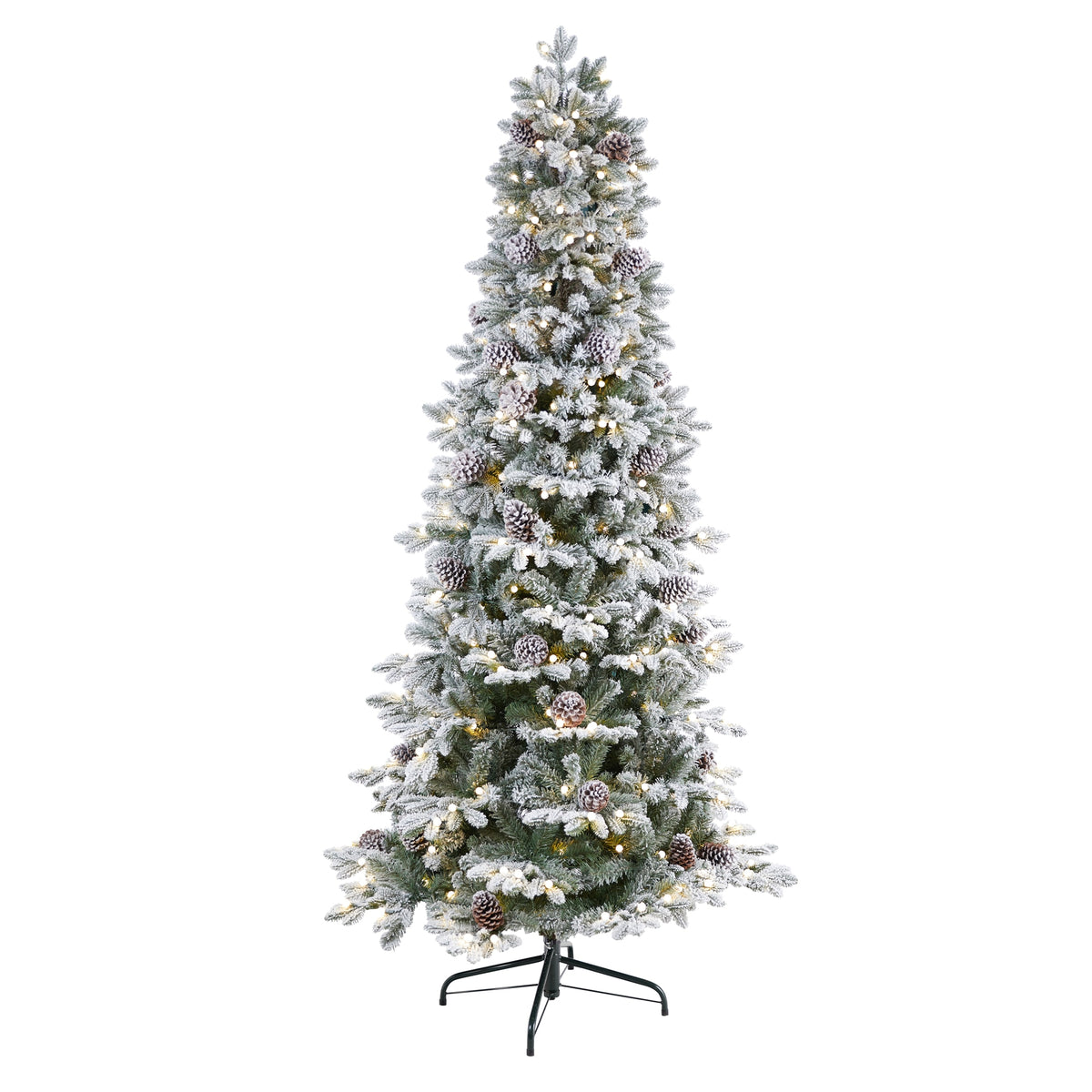 7.5' Christmas Tree with 350 LED Lights and 2155 Branches by Nearly Natural