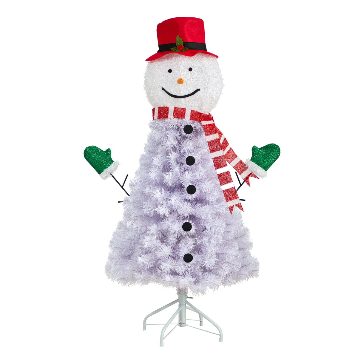 4' Snowman Christmas Tree with 234 Bendable Branches by Nearly Natural