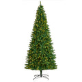 9' Green Valley Fir Christmas Tree w/800 Clear LED Lights by Nearly Natural