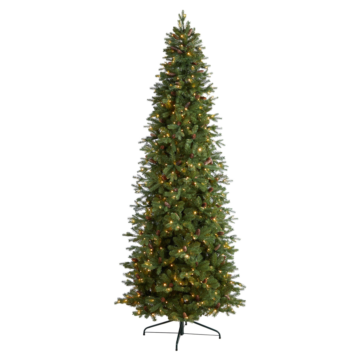 10' Fraser Fir Xmas Tree w/780 Clear LED Lights & 2327 Tips by Nearly Natural