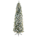 8' Slim Montreal Xmas Tree with 1348 Tips and 400 Lights by Nearly Natural