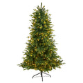 6' Montreal Spruce Xmas Tree w/1029 Tips and 450 LEDs by Nearly Natural