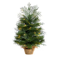 2' Christmas Tree in Burlap Base with 35  LED Lights by Nearly Natural