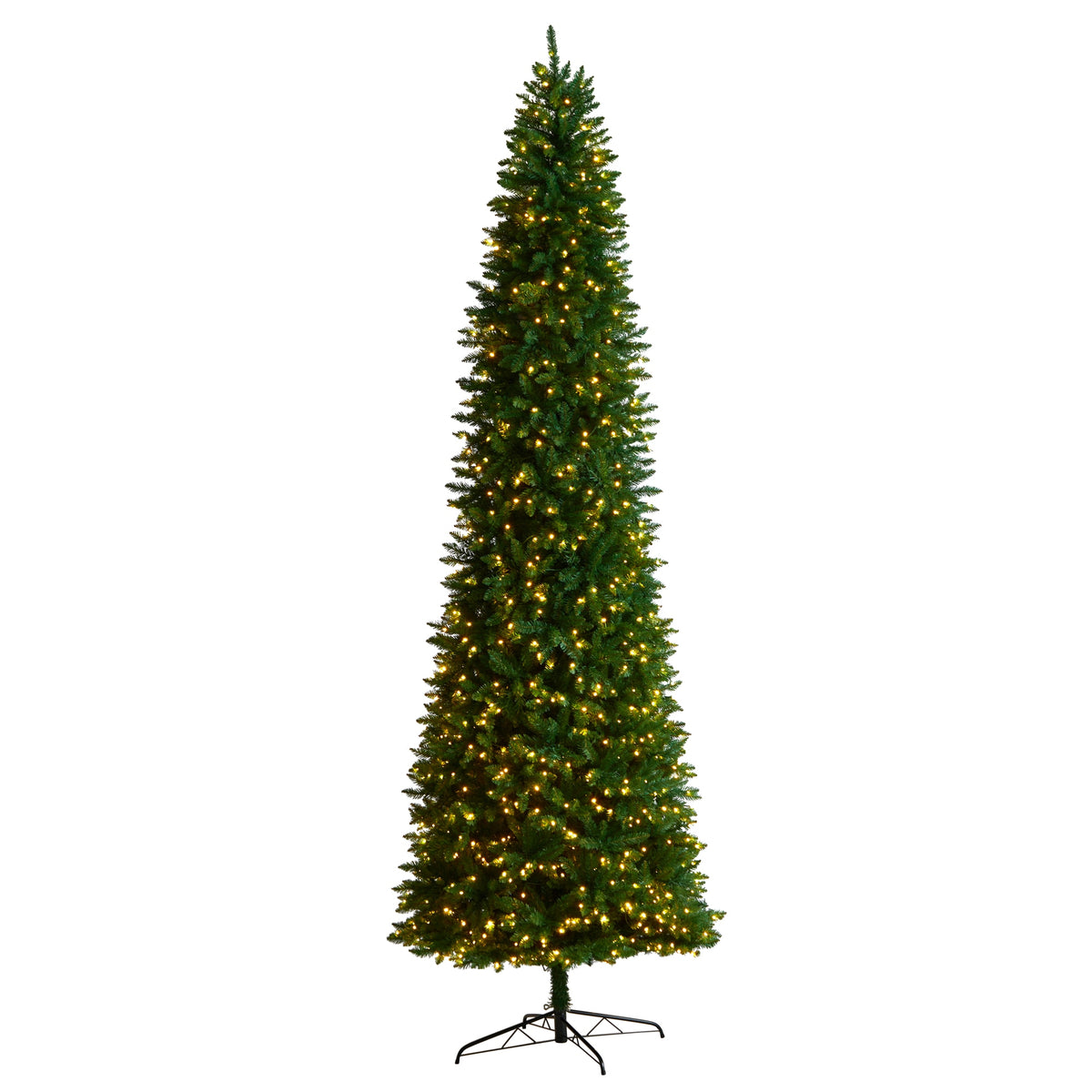 11' Slim Green Mountain Pine Artificial Christmas Tree by Nearly Natural