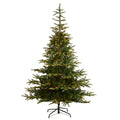8' Layered Washington Spruce Christmas Tree w/650 LEDs by Nearly Natural