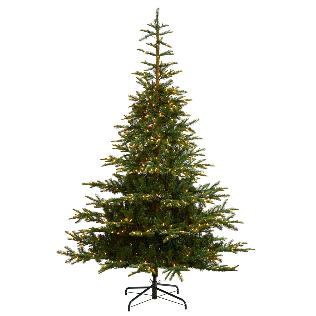8' Layered Washington Spruce Christmas Tree w/650 LEDs by Nearly Natural
