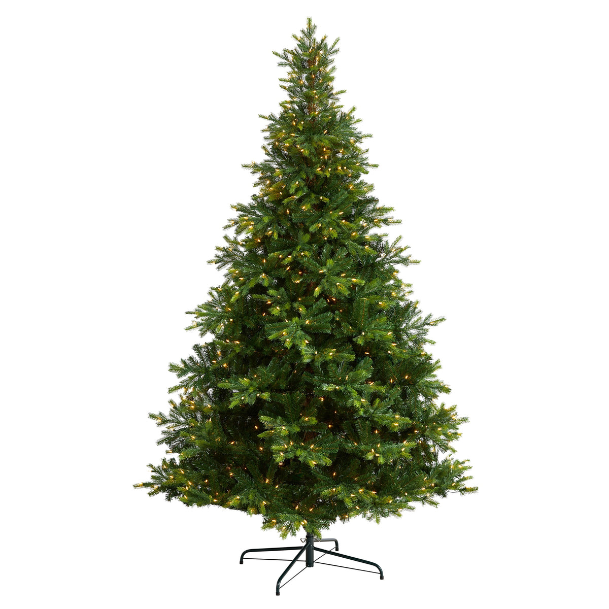 9' North Carolina Spruce Xmas Tree w/750 LEDs by Nearly Natural