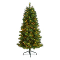 5' Slim West Virginia Mountain Pine Christmas Tree by Nearly Natural