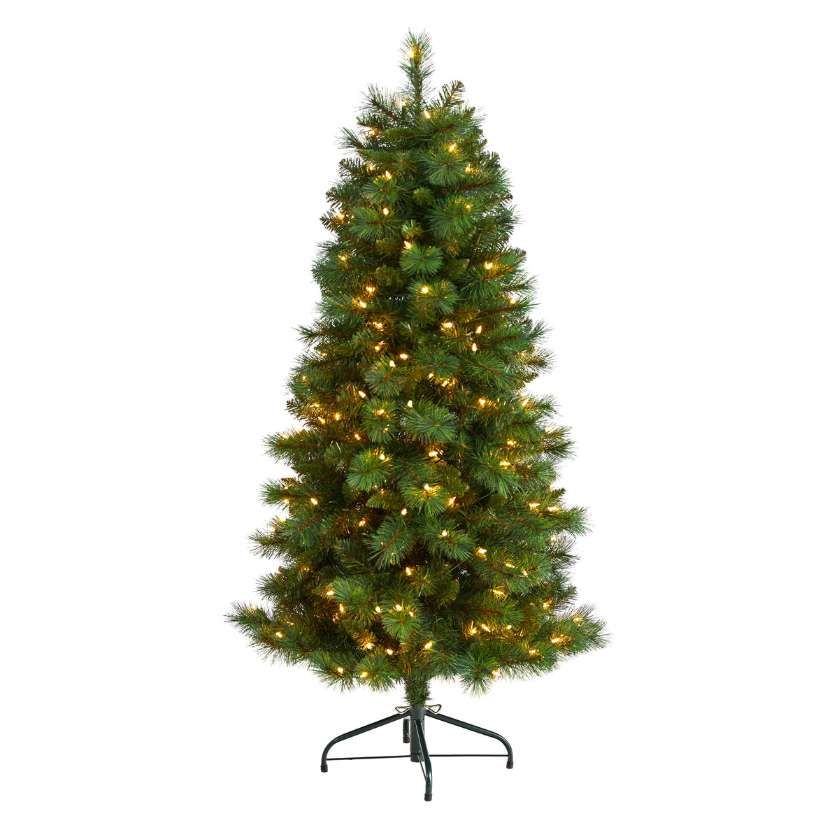 5' Slim West Virginia Mountain Pine Christmas Tree by Nearly Natural