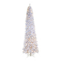 11' Slim White Christmas Tree with 950 Lights and 2836 Tips by Nearly Natural