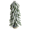 21" Flocked Artificial Christmas Tree in Decorative Planter by Nearly Natural